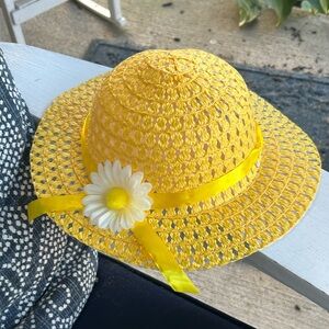 Vintage Yellow Straw Hat